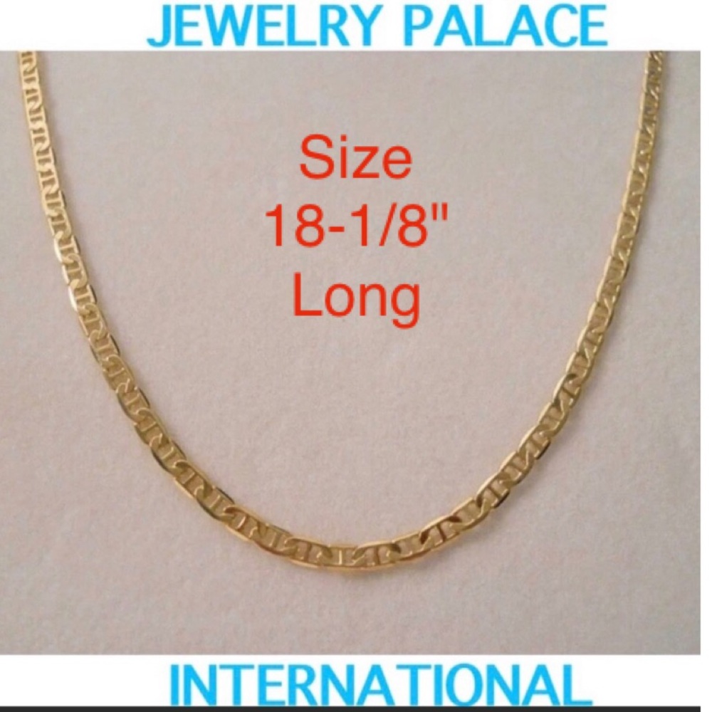 🆕14K Gold Filled Flat Mariner Unisex Necklace